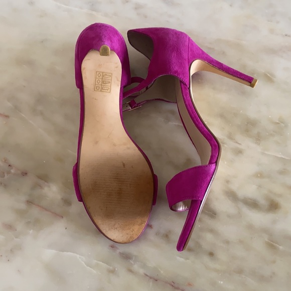 Kate & Mel hot pink suede heels - Picture 4 of 4
